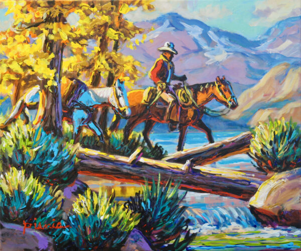 SOLD - "Headin' for Camp" by Larry Pirnie